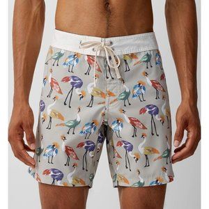 Rhythm Royal Crane Birds Trunk Board Shorts